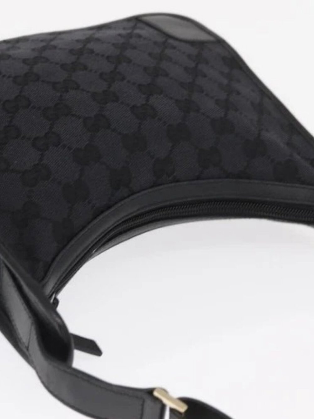 GUCCI GG Canvas Shoulder Bag Black Silver 001 - Picture 6 of 16